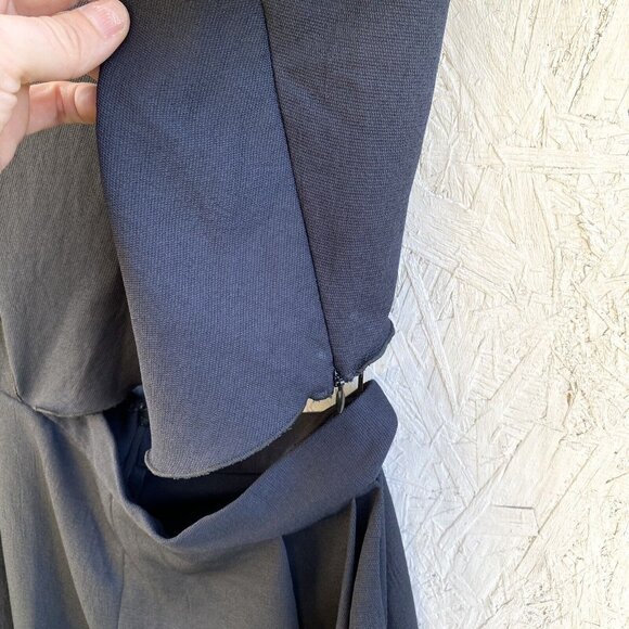 Rachel Comey Tie Shoulder Cut Out Waist Straight Leg Crepe Jumpsuit Sz 8 Navy - Picture 7 of 14